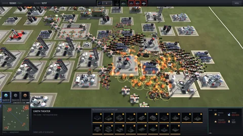 An orbital strike lands on a massed army on Earth in Aether Ascent